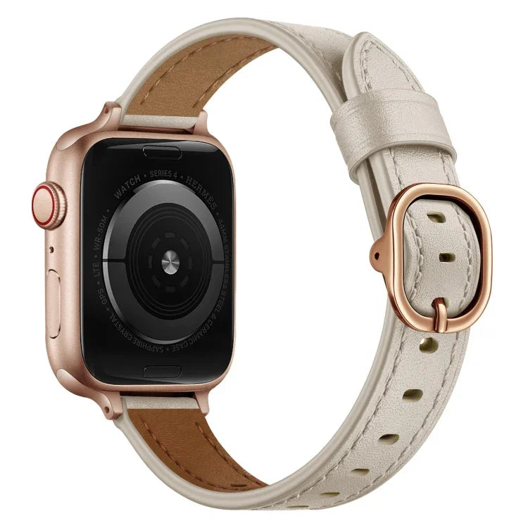 Pulseira de Relógio em Pele 14mm Para Apple Watch Series, 7 41mm / 6&SE&5&4 40mm / 3&2&1 38mm, 7 45mm / 6&SE&5&4 44mm / 3&2&1 42mm