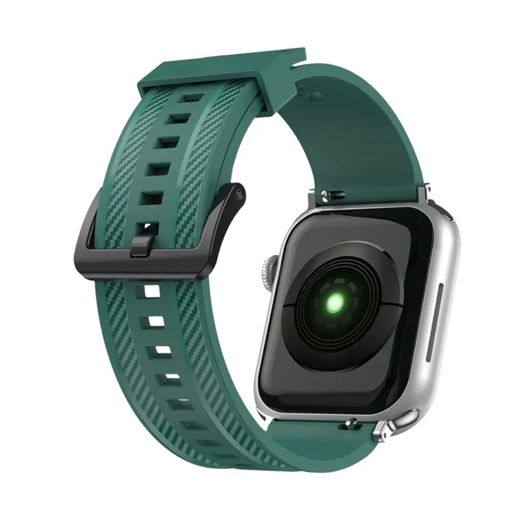 Pulseira de Substituição com Textura de Fibra de Carbono Para Apple Watch Series, 7 41mm / 6&SE&5&4 40mm / 3&2&1 38mm, 7 45mm / 6&SE&5&4 44mm / 3&2&1 42mm