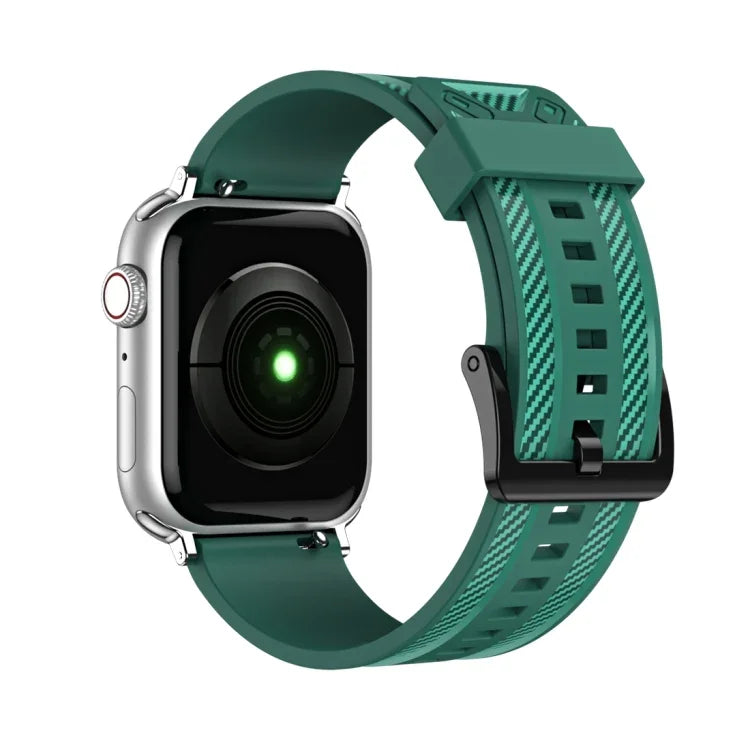 Pulseira de Substituição com Textura de Fibra de Carbono Para Apple Watch Series, 7 41mm / 6&SE&5&4 40mm / 3&2&1 38mm, 7 45mm / 6&SE&5&4 44mm / 3&2&1 42mm
