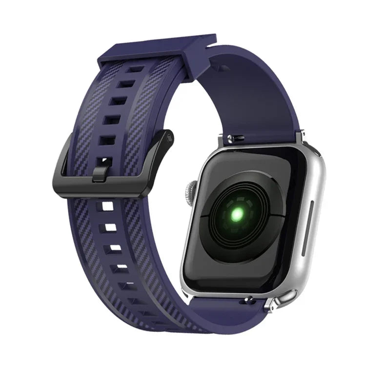 Pulseira de Substituição com Textura de Fibra de Carbono Para Apple Watch Series, 7 41mm / 6&SE&5&4 40mm / 3&2&1 38mm, 7 45mm / 6&SE&5&4 44mm / 3&2&1 42mm
