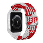 Pulseira de Substituição Integrada com Trança e Fivela em Moldura TPU Para Apple Watch Series, 6 & SE & 5 & 4 40mm / 3 & 2 & 1 38mm, 6 & SE & 5 & 4 44mm / 3 & 2 & 1 42mm