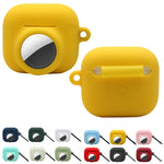 Capa Protetora de Silicone Resistente e Amortecedora 2 em 1 com Cobertura Total para AirPods 3 / AirTag 2ª Geração / AirTag 1ª Geração, Para AirPods 3 / AirTag