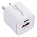 20WACB Carregador Rápido 20W QC3.0 + PD, Ficha AU, Ficha UE, Ficha EUA