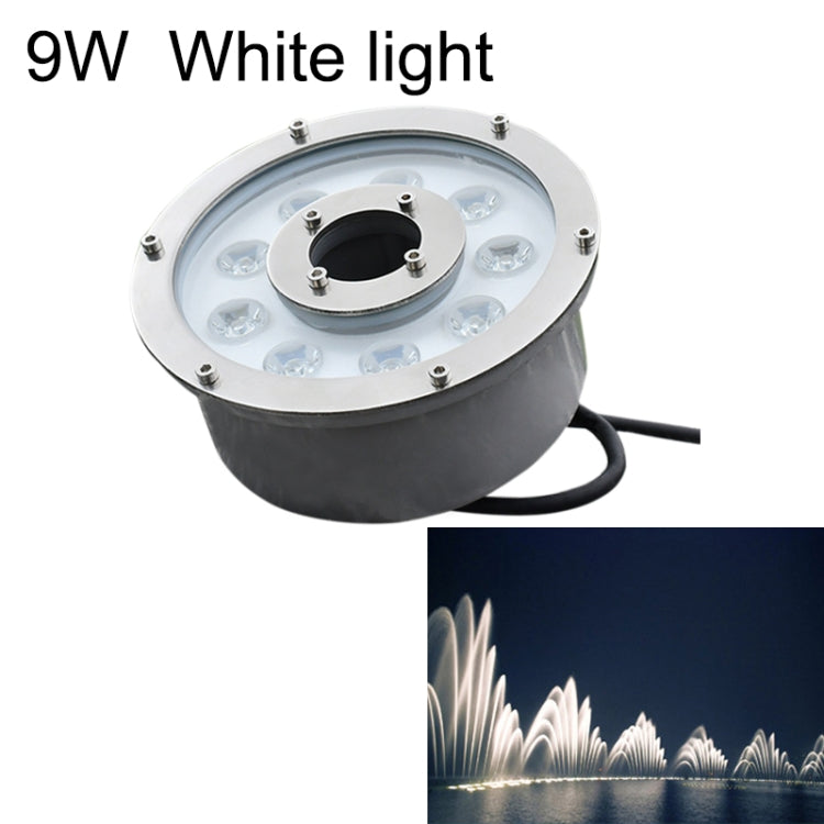 Luz de Fonte Subaquática LED em Anel de Liga de Alumínio para Paisagismo, 6W, 9W, 12W, 18W, 24W