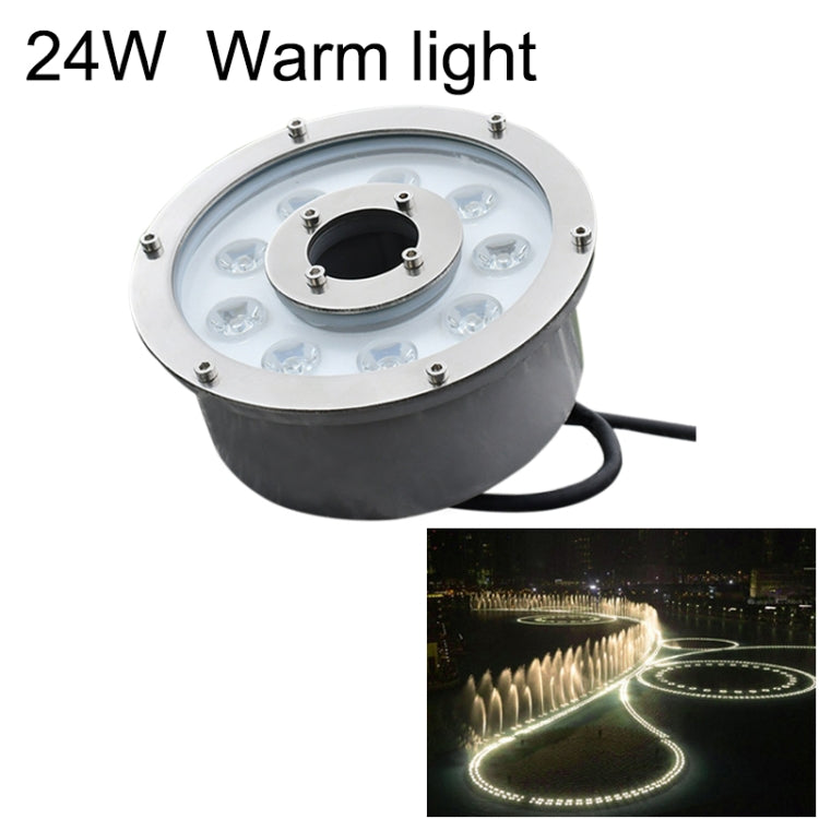 Luz de Fonte Subaquática LED em Anel de Liga de Alumínio para Paisagismo, 6W, 9W, 12W, 18W, 24W