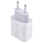 Carregador de Viagem SDC-20W PD USB-C / Tipo-C + Cabo de Dados 1m 20W USB-C / Tipo-C para 8 Pinos, Ficha UE, EUA