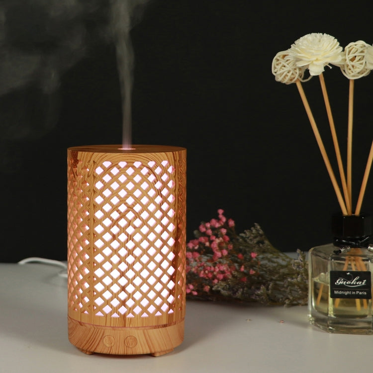 Humidificador Ultrassónico de 200ml com Padrão de Floresta Recortado em Madeira para Óleo Essencial, USB, Plugue AU, Plugue UK, Plugue US