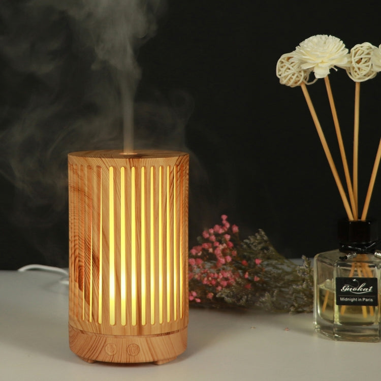 Humidificador Ultrassónico de 200ml com Padrão de Floresta Recortado em Madeira para Óleo Essencial, USB, Plugue AU, Plugue UK, Plugue US
