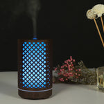 Humidificador Ultrassónico de 200ml com Padrão de Floresta Recortado em Madeira para Óleo Essencial, USB, Plugue AU, Plugue UK, Plugue US