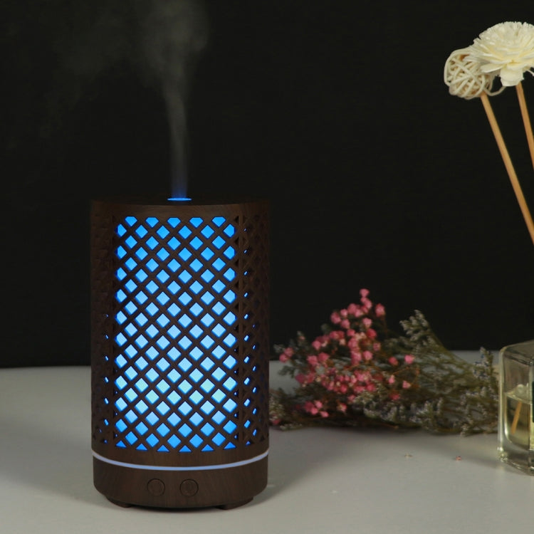 Humidificador Ultrassónico de 200ml com Padrão de Floresta Recortado em Madeira para Óleo Essencial, USB, Plugue AU, Plugue UK, Plugue US