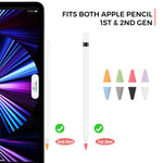 Conjunto de 8 Peças de Tampas Universais de Silicone para Ponta de Apple Pencil 1 / 2, Cores Misturadas, Mulheres, Homens