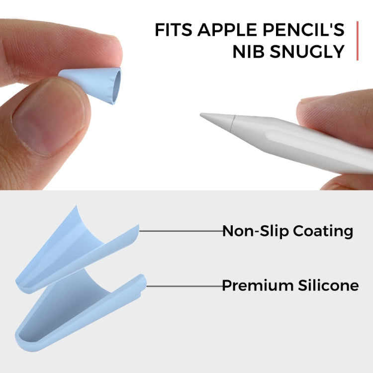 Conjunto de 8 Peças de Tampas Universais de Silicone para Ponta de Apple Pencil 1 / 2, Cores Misturadas, Mulheres, Homens