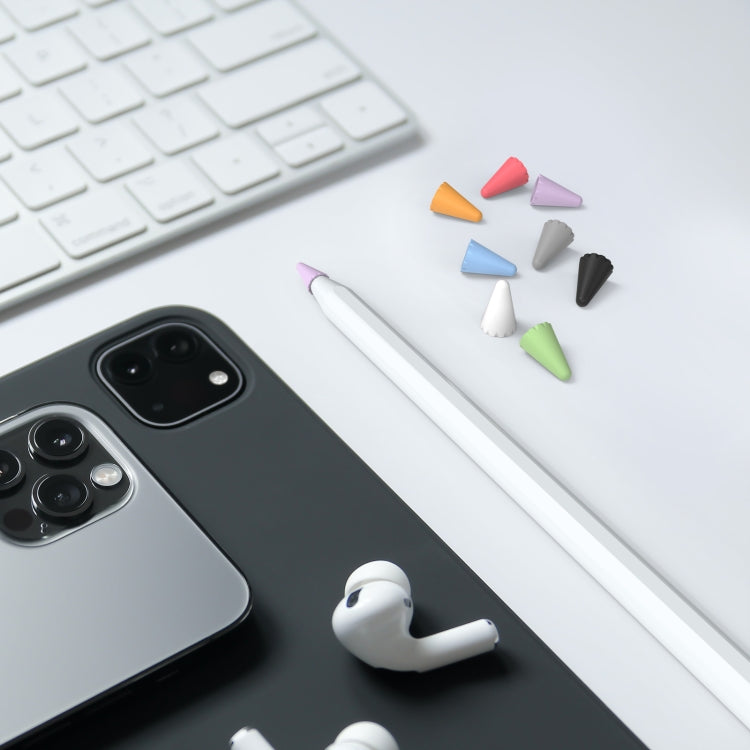 Conjunto de 8 Peças de Tampas Universais de Silicone para Ponta de Apple Pencil 1 / 2, Cores Misturadas, Mulheres, Homens