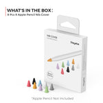 Conjunto de 8 Peças de Tampas Universais de Silicone para Ponta de Apple Pencil 1 / 2, Cores Misturadas, Mulheres, Homens