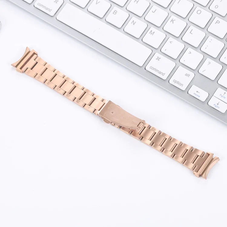 Correia de Relógio de Aço Pequena com Três Contas para Cintura, Para Samsung Galaxy Watch4 40mm / 44mm