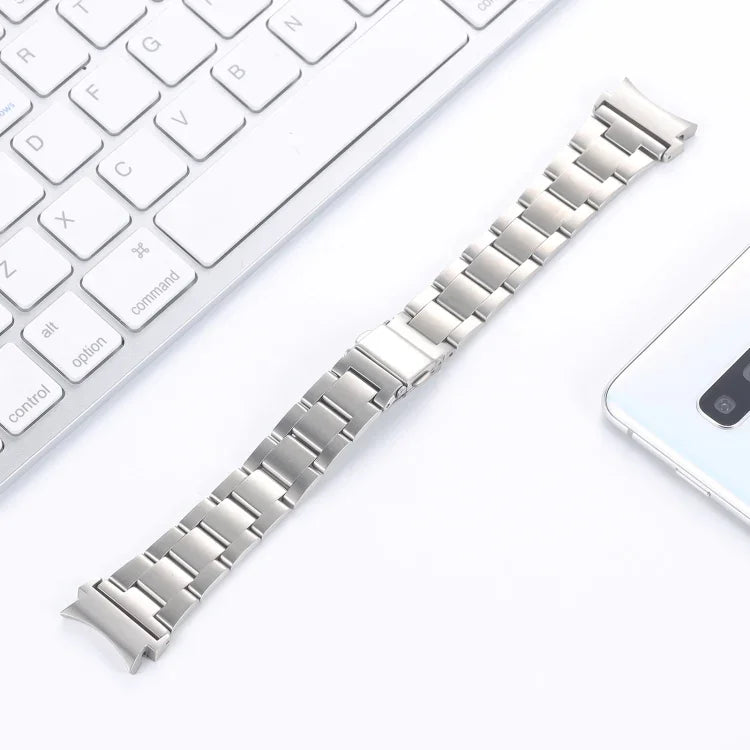 Correia de Relógio de Aço Pequena com Três Contas para Cintura, Para Samsung Galaxy Watch4 40mm / 44mm