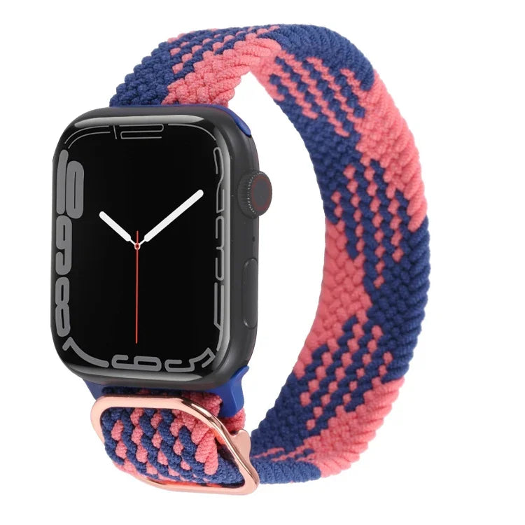 Pulseira Trançada de Nylon para Apple Watch Series, 7 45mm / 6&SE&5&4 44mm / 3&2&1 42mm