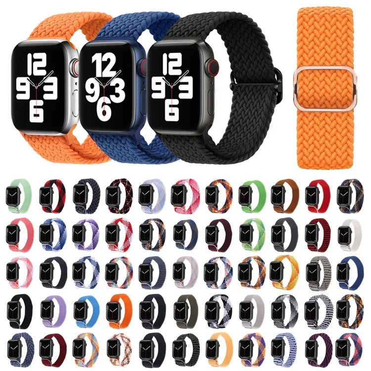 Pulseira Trançada de Nylon para Apple Watch Series, 7 45mm / 6&SE&5&4 44mm / 3&2&1 42mm
