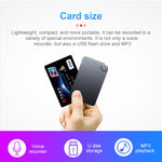 Gravador de Voz Portátil K2 Ultra-fino em Forma de Cartão, 4GB, 8GB, 16GB, 32GB