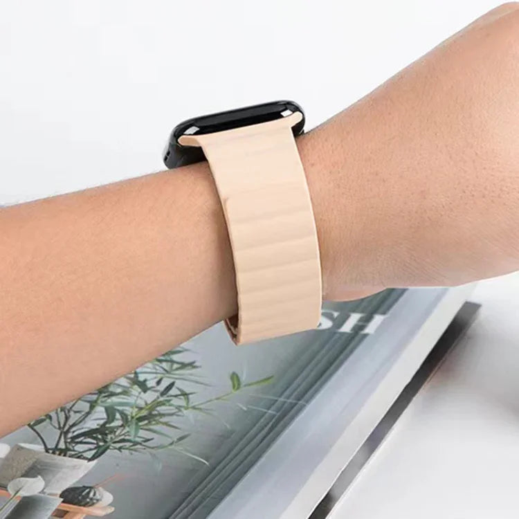 Pulseira Magnética em Silicone Líquido Mutural para Apple Watch Series, 7 41mm / 6&SE&5&4 40mm / 3&2&1 38mm, 7 45mm / 6&SE&5&4 44mm / 3&2&1 42mm