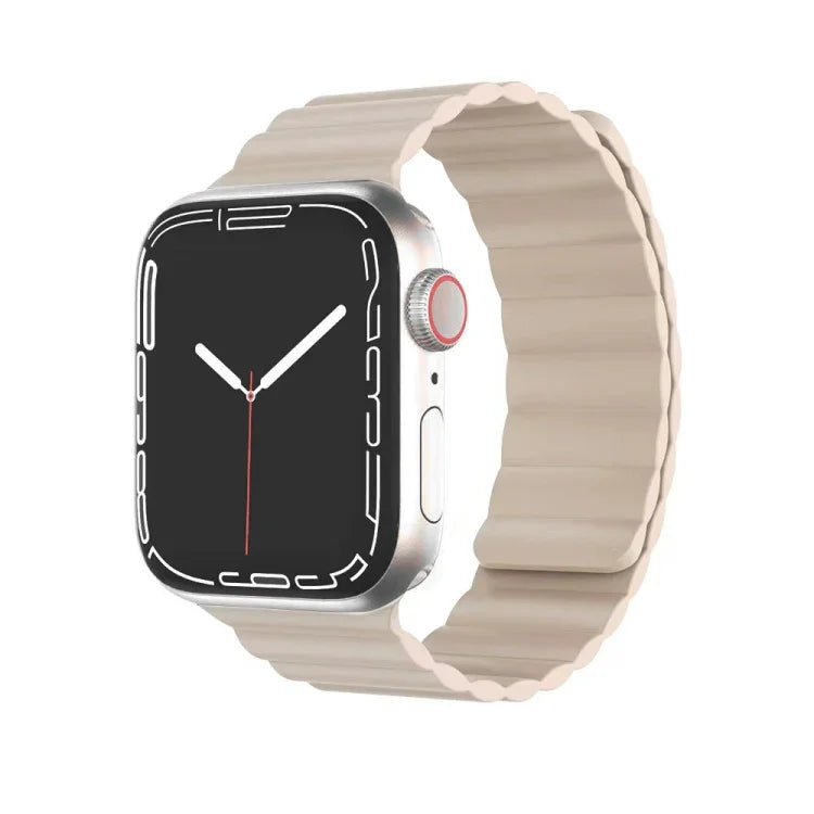 Pulseira Magnética em Silicone Líquido Mutural para Apple Watch Series, 7 41mm / 6&SE&5&4 40mm / 3&2&1 38mm, 7 45mm / 6&SE&5&4 44mm / 3&2&1 42mm