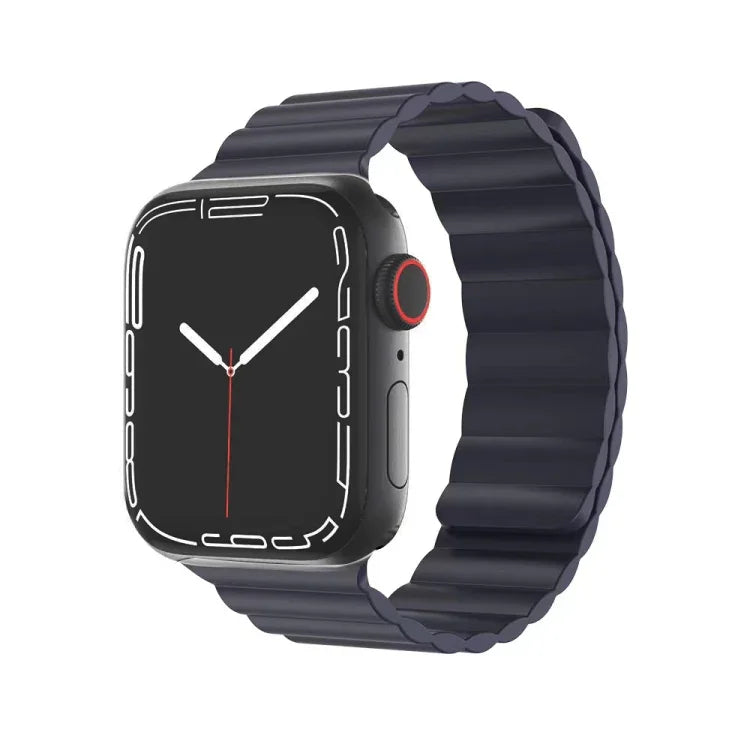 Pulseira Magnética em Silicone Líquido Mutural para Apple Watch Series, 7 41mm / 6&SE&5&4 40mm / 3&2&1 38mm, 7 45mm / 6&SE&5&4 44mm / 3&2&1 42mm