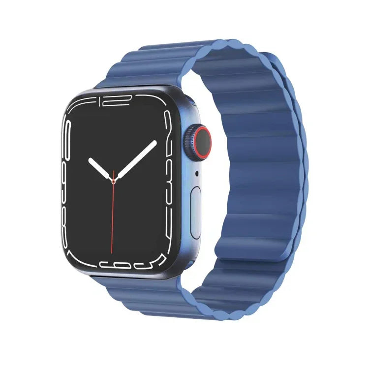 Pulseira Magnética em Silicone Líquido Mutural para Apple Watch Series, 7 41mm / 6&SE&5&4 40mm / 3&2&1 38mm, 7 45mm / 6&SE&5&4 44mm / 3&2&1 42mm