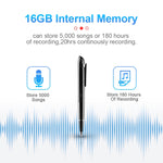 Caneta Gravadora de Conferências Q9 com IA, Redução de Ruído em Alta Definição e Controlo de Voz, 4GB, 8GB, 16GB, 32GB
