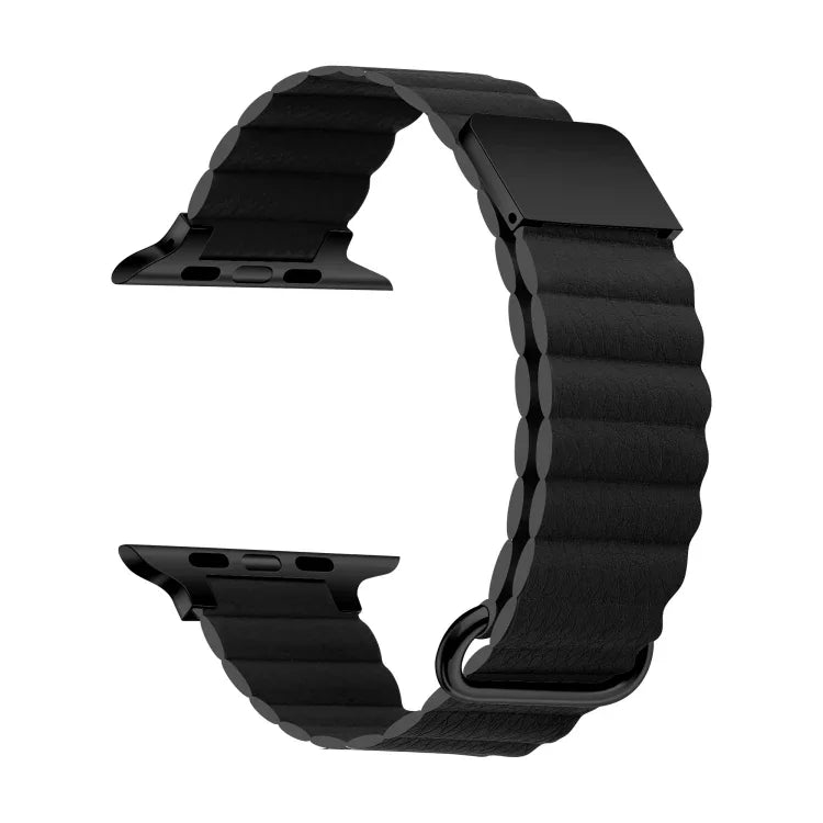 Pulseira de Relógio em Couro Magnética para Apple Watch Series, 7 41mm / 6&SE&5&4 40mm / 3&2&1 38mm, 7 45mm / 6&SE&5&4 44mm / 3&2&1 42mm