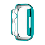 Capa Protetora PC Antichoque com Revestimento Eletroplástico e Filme de Vidro Temperado, Para Apple Watch Series 9 / 8 / 7 41mm, Para Apple Watch Series 9 / 8 / 7 45mm