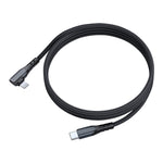 Cabo de Dados para Telemóvel 6A PD 20W USB-C / Tipo-C para 8 Pinos em Cotovelo, 1m, 2m