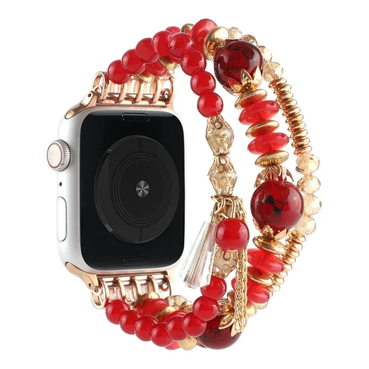 Pulseira de Pérolas para Apple Watch Series, 7 41mm / 6&SE&5&4 40mm / 3&2&1 38mm, 7 45mm / 6&SE&5&4 44mm / 3&2&1 42mm