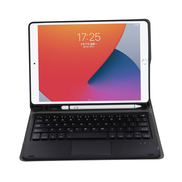 A07B-A Capa de Couro para Teclado Bluetooth com Teclas Quadradas e Textura de Pele de Cordeiro com Controlo Tátil para iPad, Para iPad 9,7 2018 & 2017 / Pro 9,7 polegadas / Air 2, Para iPad Pro 10,5 polegadas / 10,2 2021 & 2020 & 2019 / Air 3