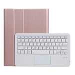 A07B-A Capa de Couro para Teclado Bluetooth com Teclas Quadradas e Textura de Pele de Cordeiro com Controlo Tátil para iPad, Para iPad 9,7 2018 & 2017 / Pro 9,7 polegadas / Air 2, Para iPad Pro 10,5 polegadas / 10,2 2021 & 2020 & 2019 / Air 3