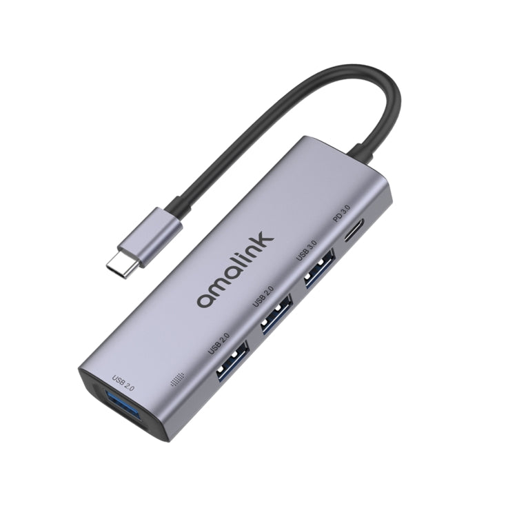 Estação de ancoragem HUB multifunções amalink 95119D Type-C / USB-C para 4 portas USB + PD 3.0, 95119D