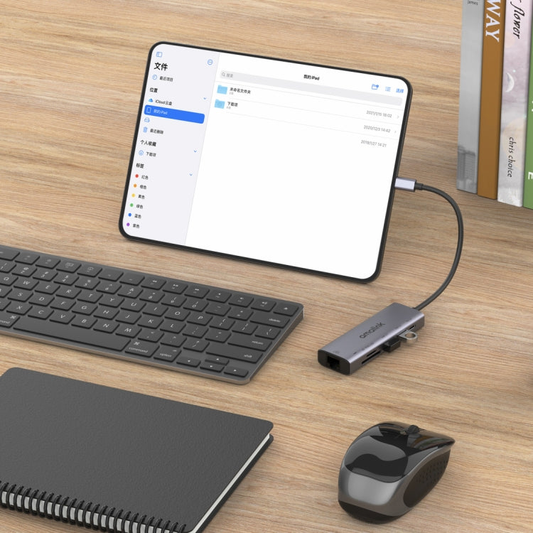 HUB multifunções amalink 95122D Type-C / USB-C para RJ45 + 2 portas USB + PD 3.0, 95122D