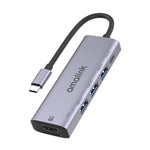 HUB multifunções amalink 95123D Type-C / USB-C para HDMI + 3 portas USB + PD 3.0, 95123D