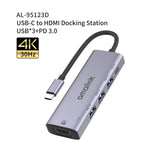 HUB multifunções amalink 95123D Type-C / USB-C para HDMI + 3 portas USB + PD 3.0, 95123D