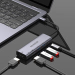 HUB multifunções amalink 95126 Type-C / USB-C para HDMI duplo + 2 portas USB + PD 3.0, 95126