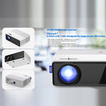 Projetor Digital LCD + LED HD D5000 1920x1080P 420ANSI 6000 Lumens, Versão Básica, Espelhamento de Ecrã, Android 9.0