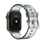 Pulseira de Silicone Transparente e Colorida para Apple Watch Series, 7 45mm / 6 & SE & 5 & 4 44mm / 3 & 2 & 1 42mm, 7 41mm / 6 & SE & 5 & 4 40mm / 3 & 2 & 1 38mm