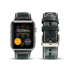 Bracelete de Relógio em Pele de Vaca Retro com Cera de Óleo, Para Apple Watch Série, Para Apple Watch Série 5
