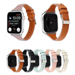 Bracelete de Relógio em Pele Genuína com Risca de Costura, Para Apple Watch Série, Para Apple Watch Série 5