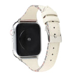 Bracelete de Relógio em Pele Genuína com Risca de Costura, Para Apple Watch Série, Para Apple Watch Série 5