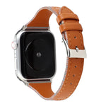 Bracelete de Relógio em Pele Genuína com Risca de Costura, Para Apple Watch Série, Para Apple Watch Série 5
