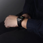 Correia de Relógio em Pele de Vaca com Textura de Crocodilo, Para Apple Watch Series, Para Apple Watch Series 5