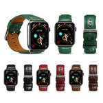 Correia de Relógio em Pele de Vaca com Textura de Crocodilo, Para Apple Watch Series, Para Apple Watch Series 5
