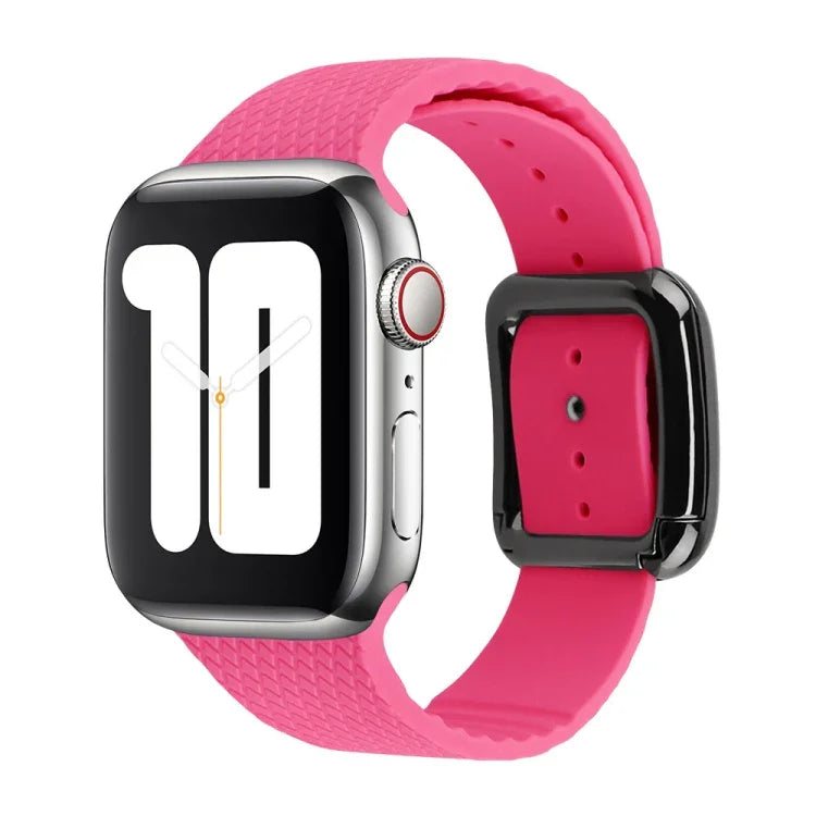 Pulseira de Silicone com Fecho Preto para Apple Watch Series, 7 45mm / 6&SE&5&4 44mm / 3&2&1 42mm