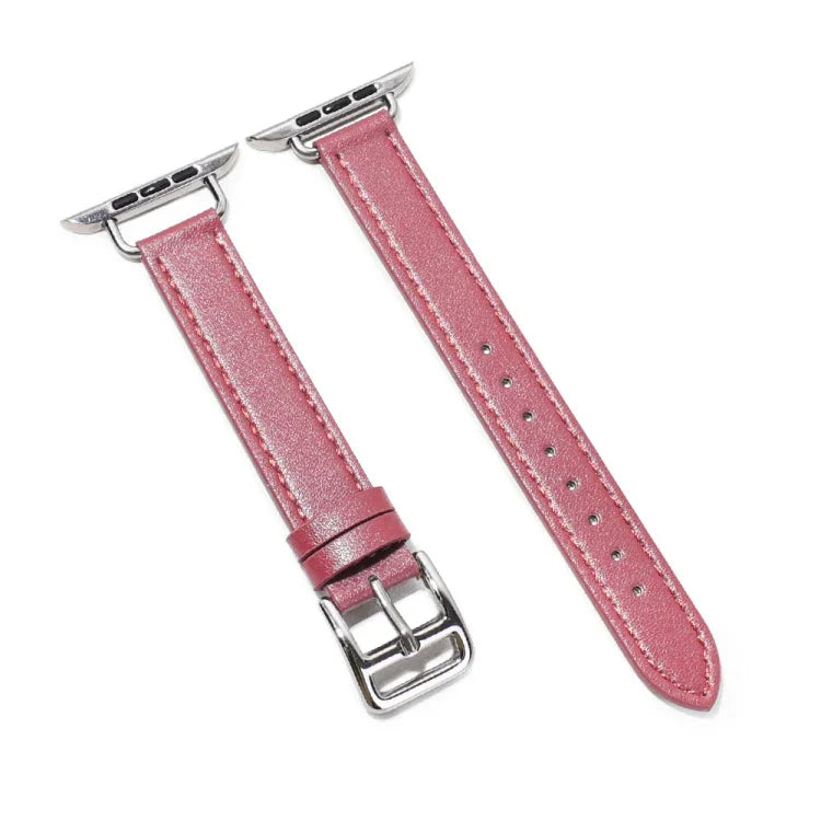 Pulseira de Couro de Vaca 14mm para Apple Watch Series, 7 41mm/6&SE&5&4 40mm/3&2&1 38mm, 7 45mm/6&SE&5&4 44mm/3&2&1 42mm