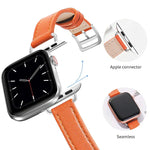Pulseira de Couro de Vaca 14mm para Apple Watch Series, 7 41mm/6&SE&5&4 40mm/3&2&1 38mm, 7 45mm/6&SE&5&4 44mm/3&2&1 42mm